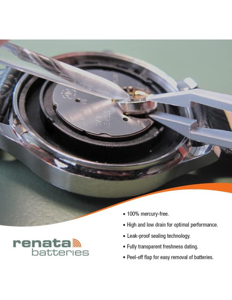 3 Pilas de Reloj Renata 377 SR626SW - 40g - Sin Mercurio