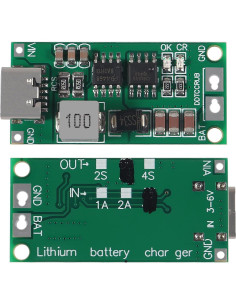 Cargador LiPo Polímero 3PCS Tipo C 2S 3S 4S 4A 18650 2