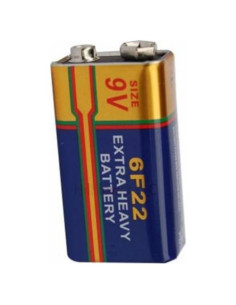 4 Baterías 9V Hillflower Carbono Zinc 6F22 Larga Duración