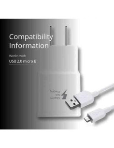 Cargador de Pared Rápido UrbanX 15W con Cable Micro USB 1.8m 2