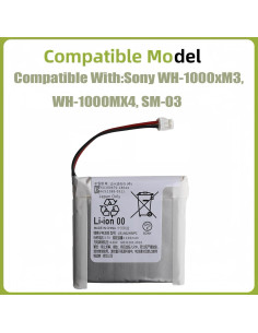 Batería Recargable LIS1662HNPC para Auriculares Sony WH-1000XM3/4 2