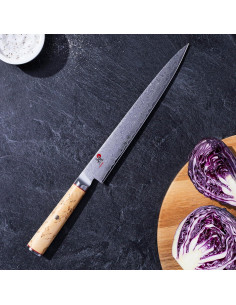 Cuchillo de Slicing Miyabi Birchwood 22.86 cm Acero Damasco 2