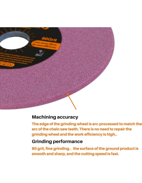 Rueda de Afilado de Motosierra AmaCupid 146 mm Óxido de Cromo