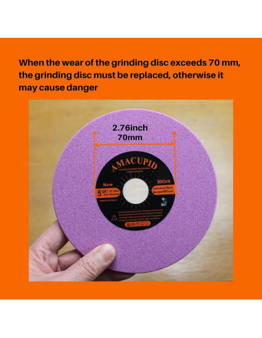 Rueda de Afilado de Motosierra AmaCupid 146 mm Óxido de Cromo