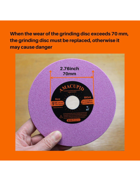 Rueda de Afilado de Motosierra AmaCupid 146 mm Óxido de Cromo