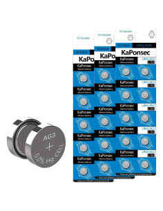 30 Baterías Alcalinas LR41 AG3 1.5V KaPonsec - Reemplazo