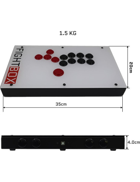 Controlador de Juego Arcade FightBox F4-PC Sin Palanca 1.95kg Controlador de Juego Arcade FightBox F4-PC Sin Palanca 1.95kg