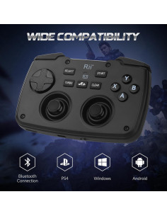 Controlador Inalámbrico Rii RG200 Bluetooth para PC y PS4 2