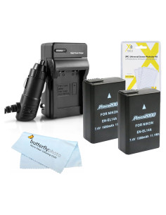 Kit de Batería y Cargador Nikon EN-EL14a para D3500, D5600
