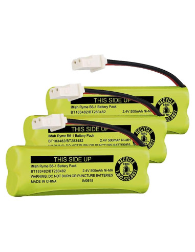 Batería Inalámbrica iMah Ryme B6 BT183482 2.4V 500mAh - Paquete de 3