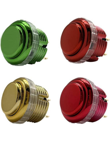 Botones mecánicos QANBA Gravity LX 30mm Oro 8-Pack