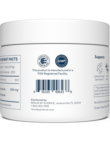 Polvo NMN Renue By Science 100g | 500mg por Porción | Rápida Absorción