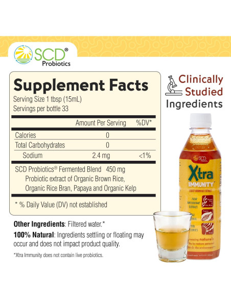 Suplemento Líquido Postbiótico SCD Probiotics Xtra Immunity 500ml