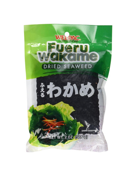 Wel-Pac Alga Wakame Secada 113.4 g (Paquete de 2)
