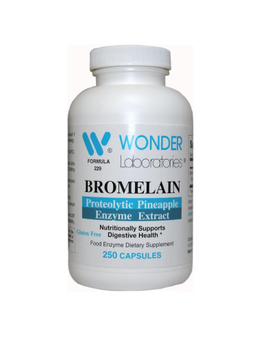 Bromelina 2000mg Wonder Labs - 250 Cápsulas Digestivas