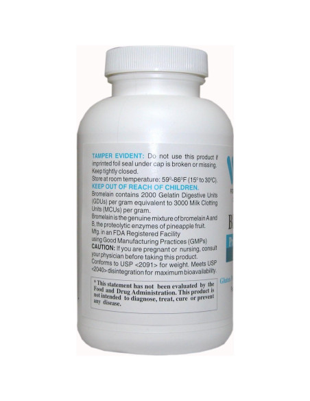 Bromelina 2000mg Wonder Labs - 250 Cápsulas Digestivas