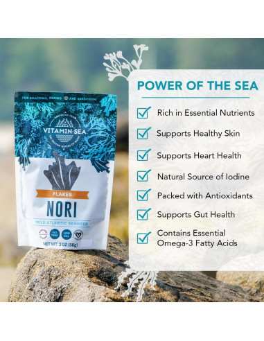 Alga Nori Secada Vitaminsea 56.7 g - Vegana y Rica en Nutrientes