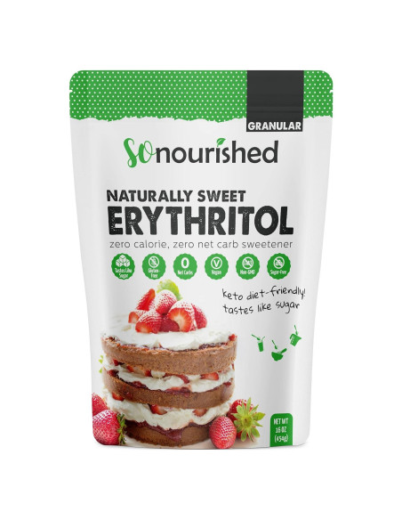 Sustituto de Azúcar Erythritol So Nourished 0 Calorías 0 Carbs