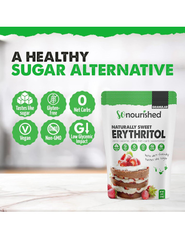 Sustituto de Azúcar Erythritol So Nourished 0 Calorías 0 Carbs