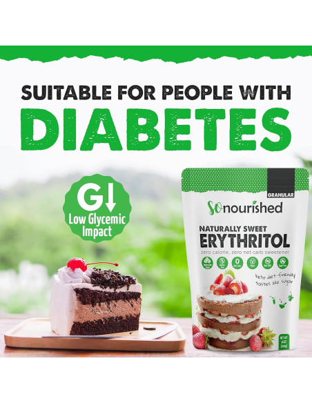 Sustituto de Azúcar Erythritol So Nourished 0 Calorías 0 Carbs
