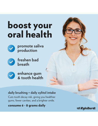 Mentas XyloBurst de Xilitol 200 Unidades Sin Azúcar Veganas