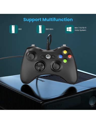 Controlador con cable YAEYE para Xbox 360 y PC USB