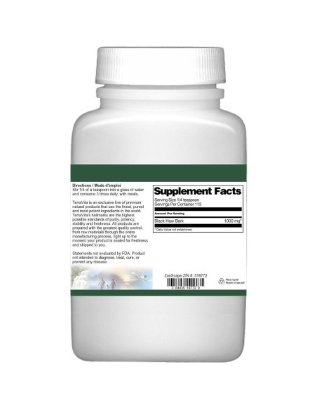 Polvo de Corteza de Black Haw TerraVita 3 Paquetes 113 g