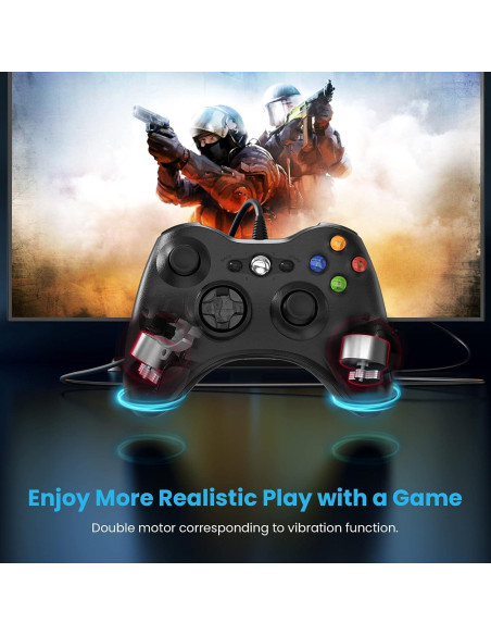 Controlador con cable YAEYE para Xbox 360 y PC USB