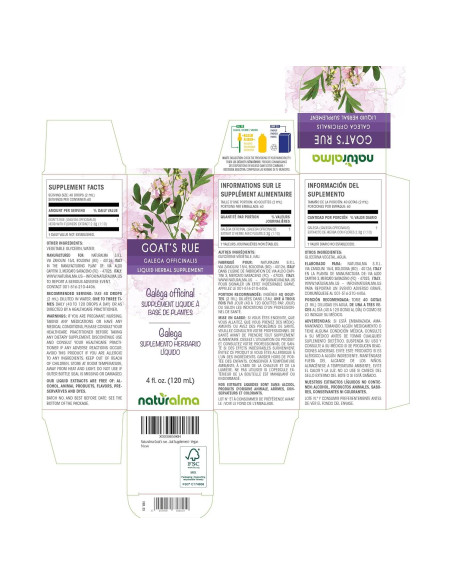 Tinte Herbal Natural de Rue de Cabra 118 ml - Sin Alcohol