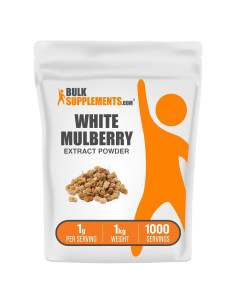 Polvo de Extracto de Hoja de Morera Blanca BulkSupplements 1kg