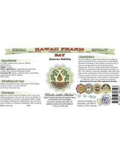 Extracto Líquido Sin Alcohol de Laurel Hawaii Pharm 4 Fl Oz 2