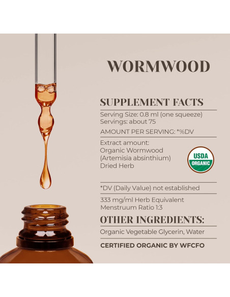 Extracto de Ajenjo Orgánico USDA Garden Organics 59 ml