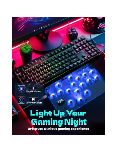 Controlador Arcade Sehawei S16 RGB Turbo para PC y Consolas