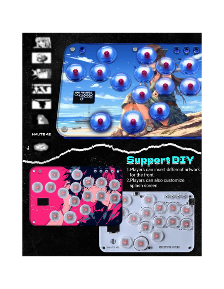 Controlador Arcade Sehawei S16 RGB Turbo para PC y Consolas