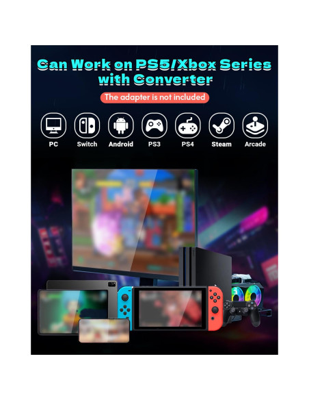 Controlador Arcade Sehawei S16 RGB Turbo para PC y Consolas