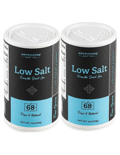 Sal Marina Baja en Sodio Aromasong 368g x 2 Pack Natural