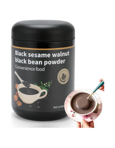Polvo de Sésamo Negro con Nueces 453g - Bebida Instantánea Vegana