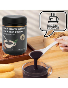Polvo de Sésamo Negro con Nueces 453g - Bebida Instantánea Vegana 2