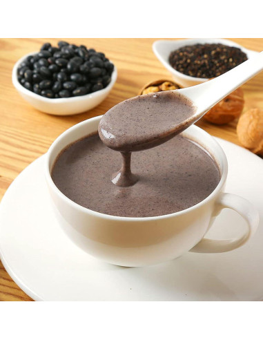 Polvo de Sésamo Negro con Nueces 453g - Bebida Instantánea Vegana