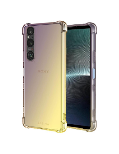 Funda TPU Antichoque Sony Xperia 1 IV 5G Negro/Dorado