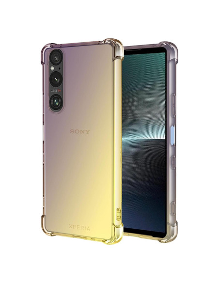 Funda TPU Antichoque Sony Xperia 1 IV 5G Negro/Dorado