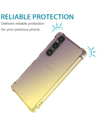 Funda TPU Antichoque Sony Xperia 1 IV 5G Negro/Dorado