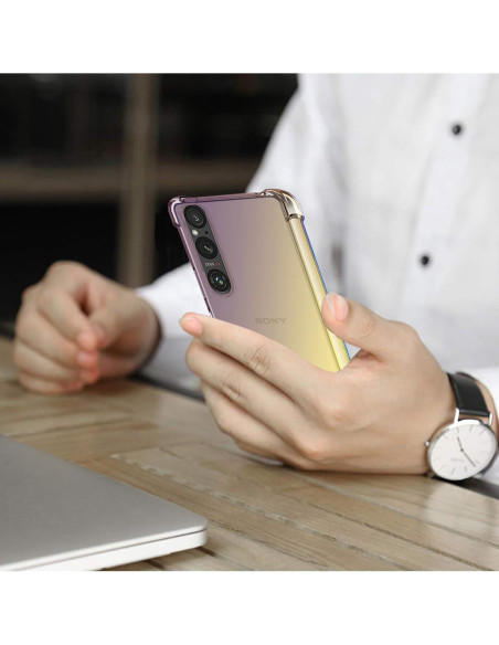Funda TPU Antichoque Sony Xperia 1 IV 5G Negro/Dorado