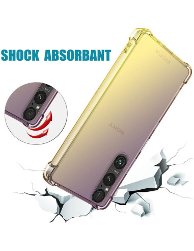 Funda TPU Antichoque Sony Xperia 1 IV 5G Negro/Dorado