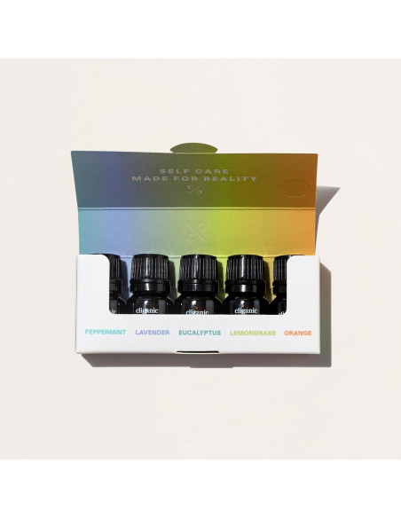 Set de Aceites Esenciales Orgánicos Cliganic - 5 Piezas 100% Puro