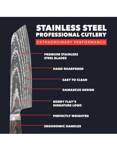Juego de cuchillos Santoku GreenPan x Bobby Flay 2 piezas