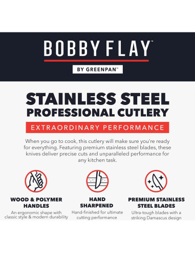 Juego de cuchillos Santoku GreenPan x Bobby Flay 2 piezas