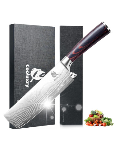 Cuchillo Nakiri 18 cm Acero Inoxidable Mango Ergonómico