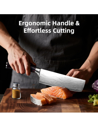 Cuchillo Nakiri 18 cm Acero Inoxidable Mango Ergonómico
