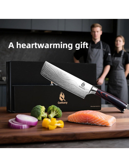 Cuchillo Nakiri 18 cm Acero Inoxidable Mango Ergonómico